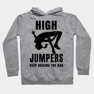 Womens High Jump Bar Pun Girl Athlete Gift Hoodie